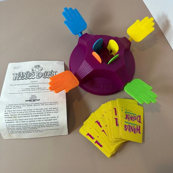 Vintage Hands Down Game Milton Bradley 1987 Slap Happy Fun COMPLETE - Picture 4 of 11